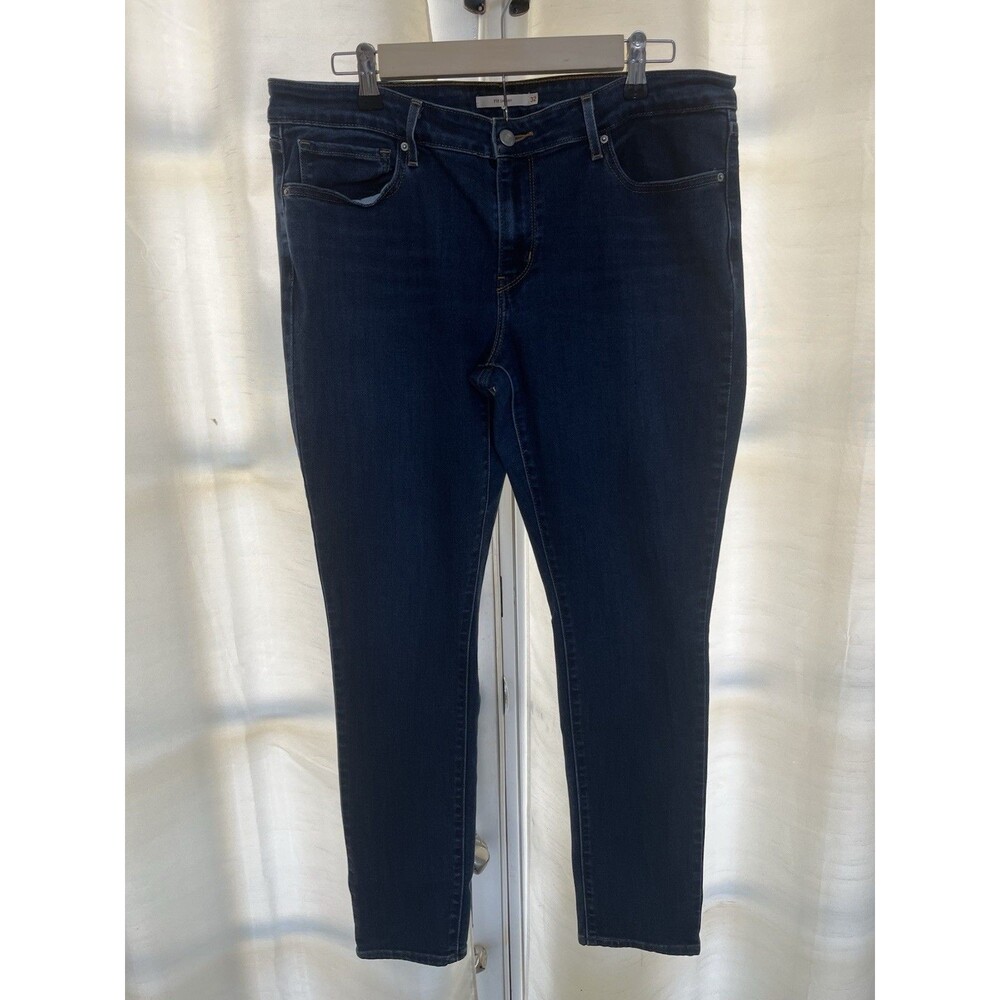 Levi's Women's 711 Skinny Jeans Size 32 Dark Wash Denim Stretch Mid-Rise